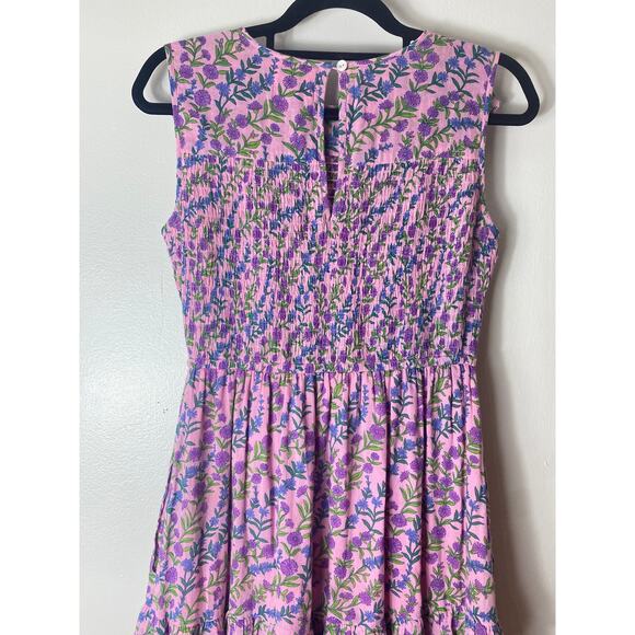 BANJANAN DRESS SMALL PURPLE MILKMAID WEST COUNTRY COASTAL COTTAGECORE - Picture 11 of 16
